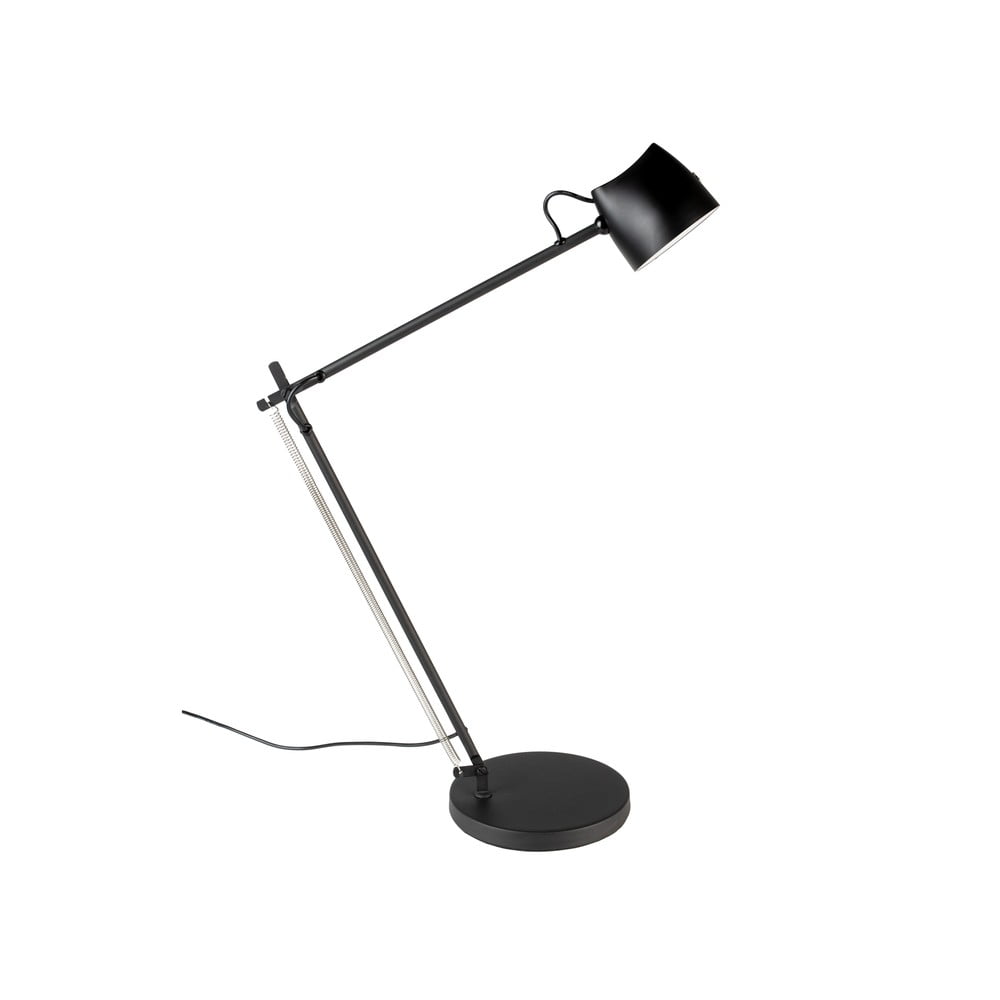 Fekete asztali lámpa fém búrával (magasság 42 cm) Logan – White Label