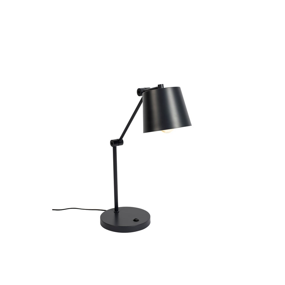 Fekete asztali lámpa fém búrával (magasság 60 cm) Hajo – White Label