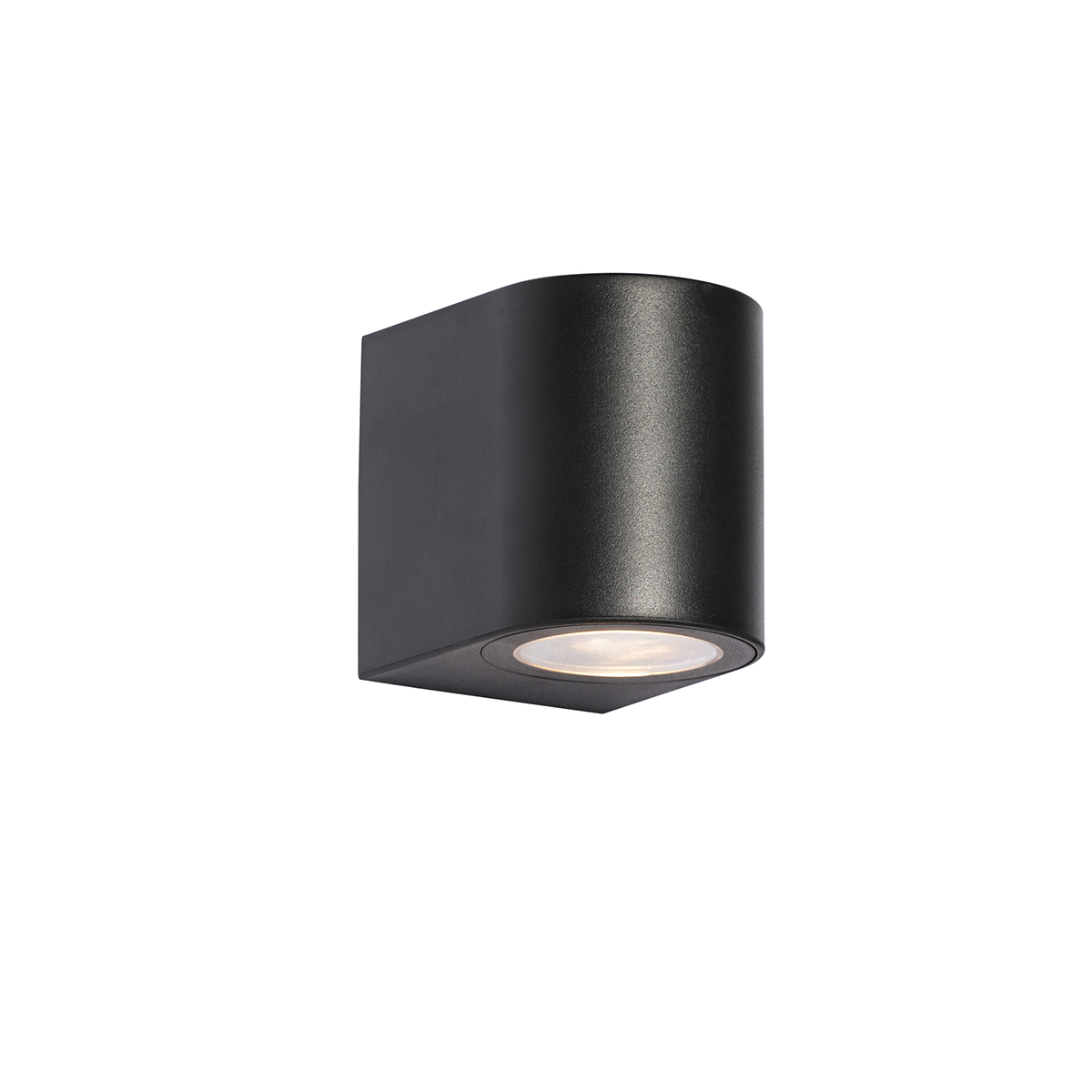 Modern kültéri fali lámpa fekete műanyag ovális - Baleno