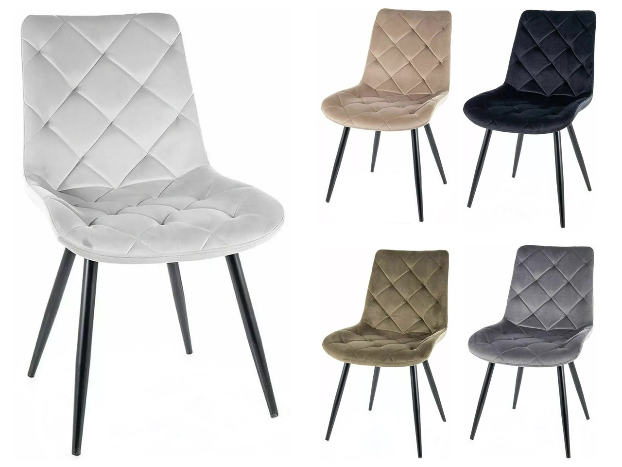 SIG-Ralph Velvet modern fémvázas szék