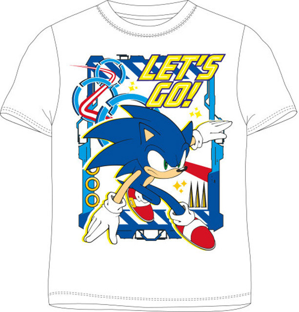 Sonic a sündisznó Let's Go gyerek rövid póló, felső 104 cm