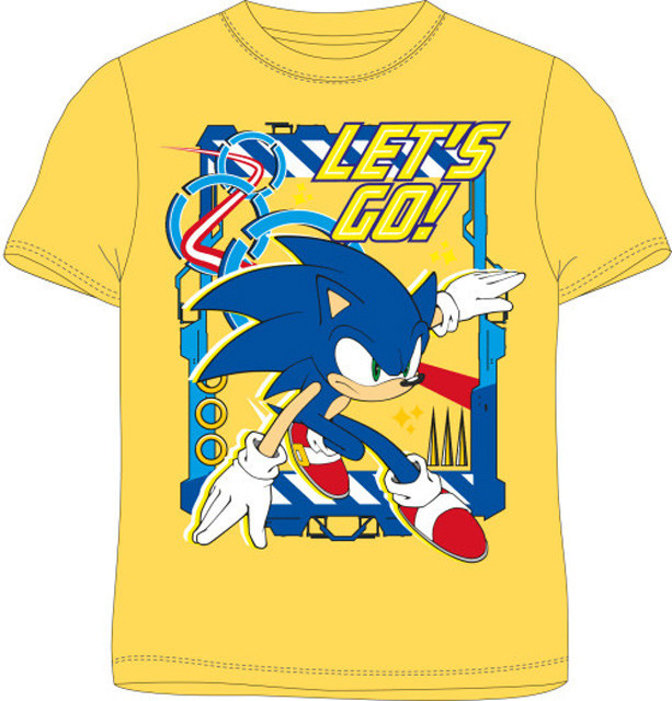 Sonic a sündisznó Let's Go gyerek rövid póló, felső 116 cm
