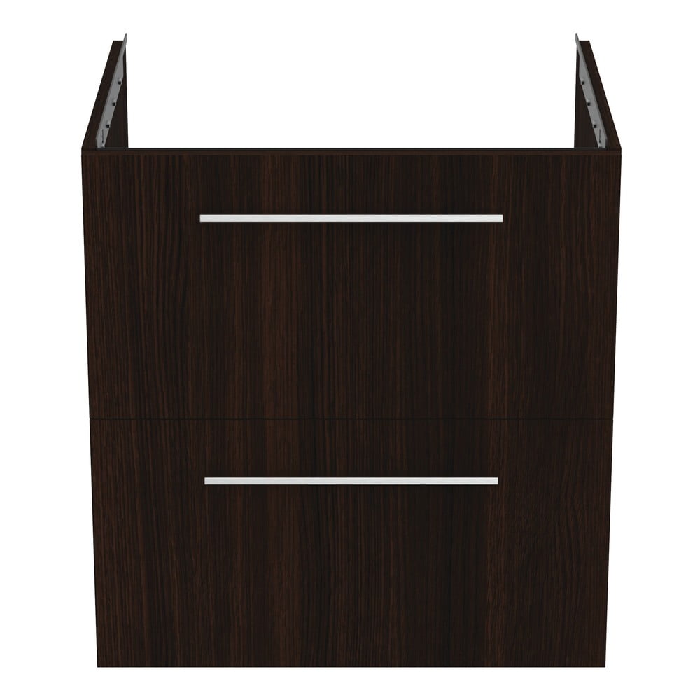Sötétbarna fali mosdó alatti szekrény tölgyfa dekorral 60x63 cm i.Life B – Ideal Standard