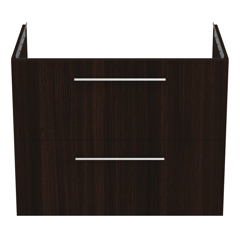Sötétbarna fali mosdó alatti szekrény tölgyfa dekorral 80x63 cm i.Life B – Ideal Standard