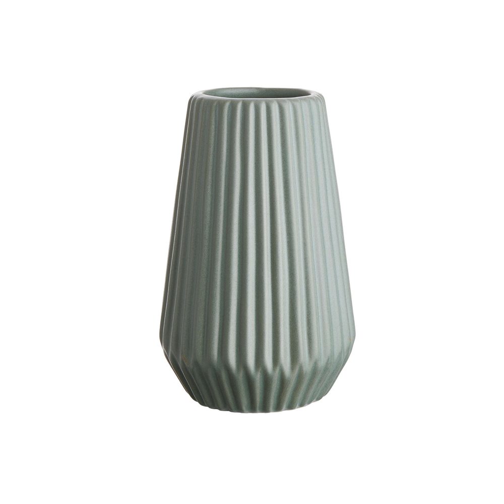 RIFFLE kerámia váza, zsályazöld 13,5 cm