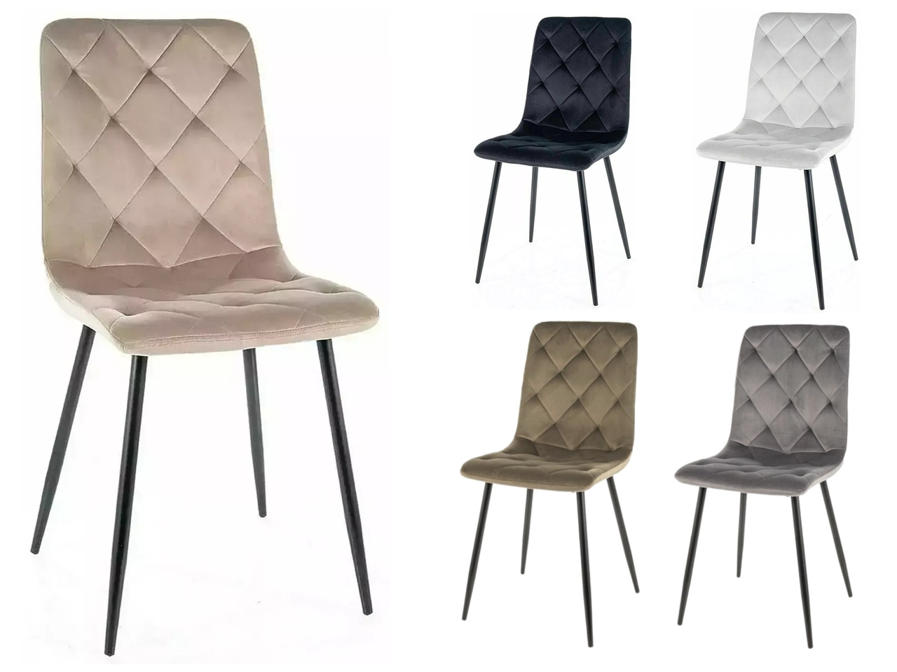 SIG-Jerry Velvet modern fémvázas szék