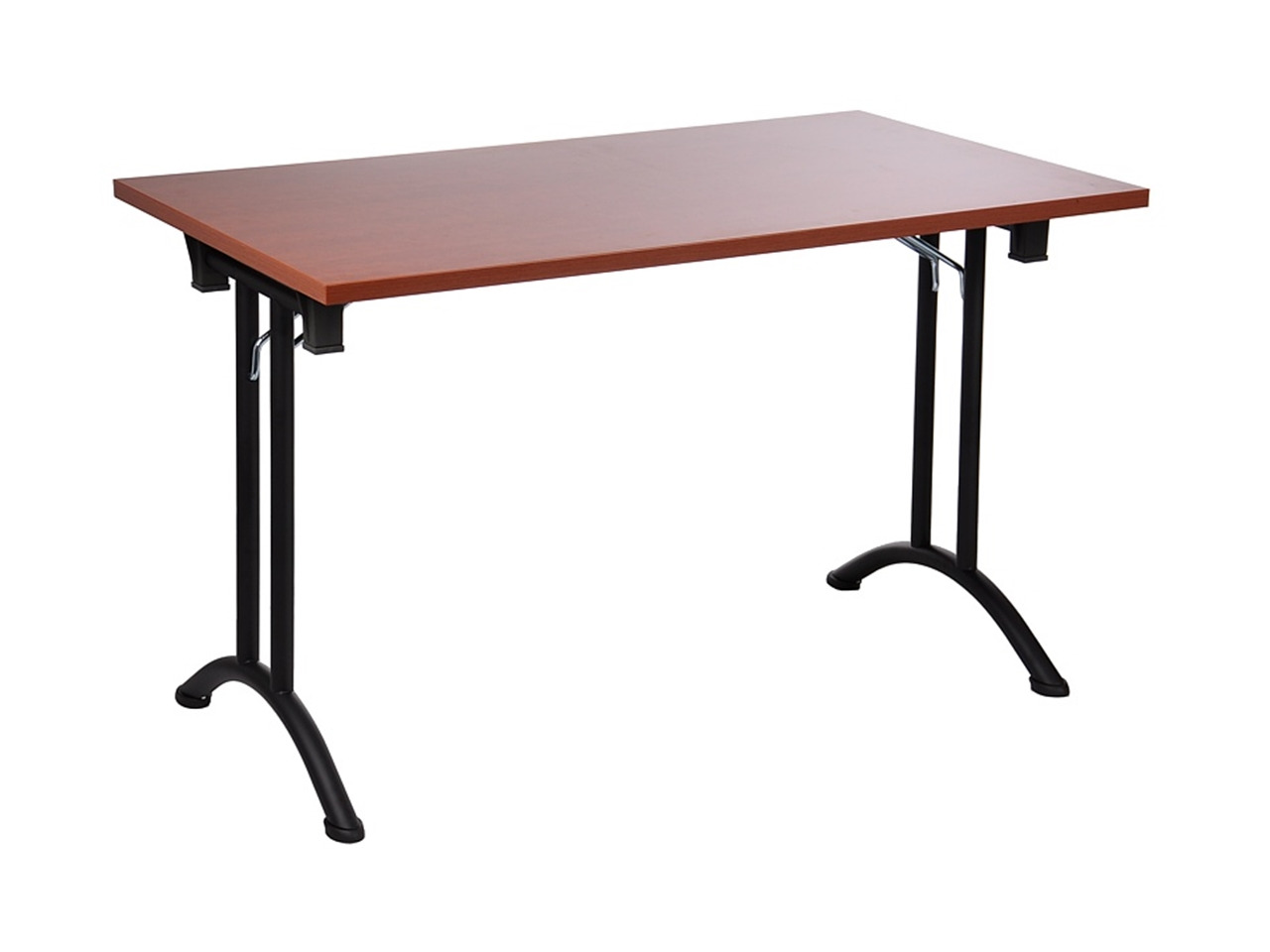 ALB-SC-922-59B összecsukható asztal fekete íves lábbal (160 cm)