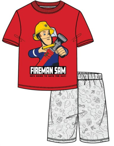 Sam a tűzoltó gyerek rövid pizsama 98/104 cm