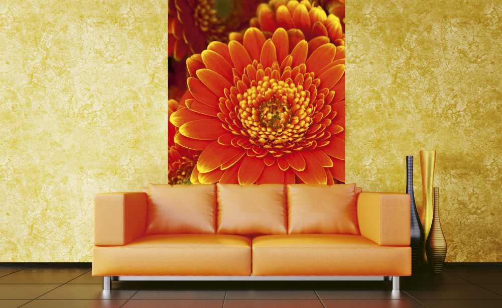 Narancssárga virágok, poszter tapéta 150*250 cm