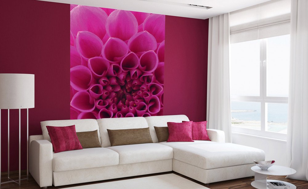 Rózsaszín virág közepe, poszter tapéta 150*250 cm