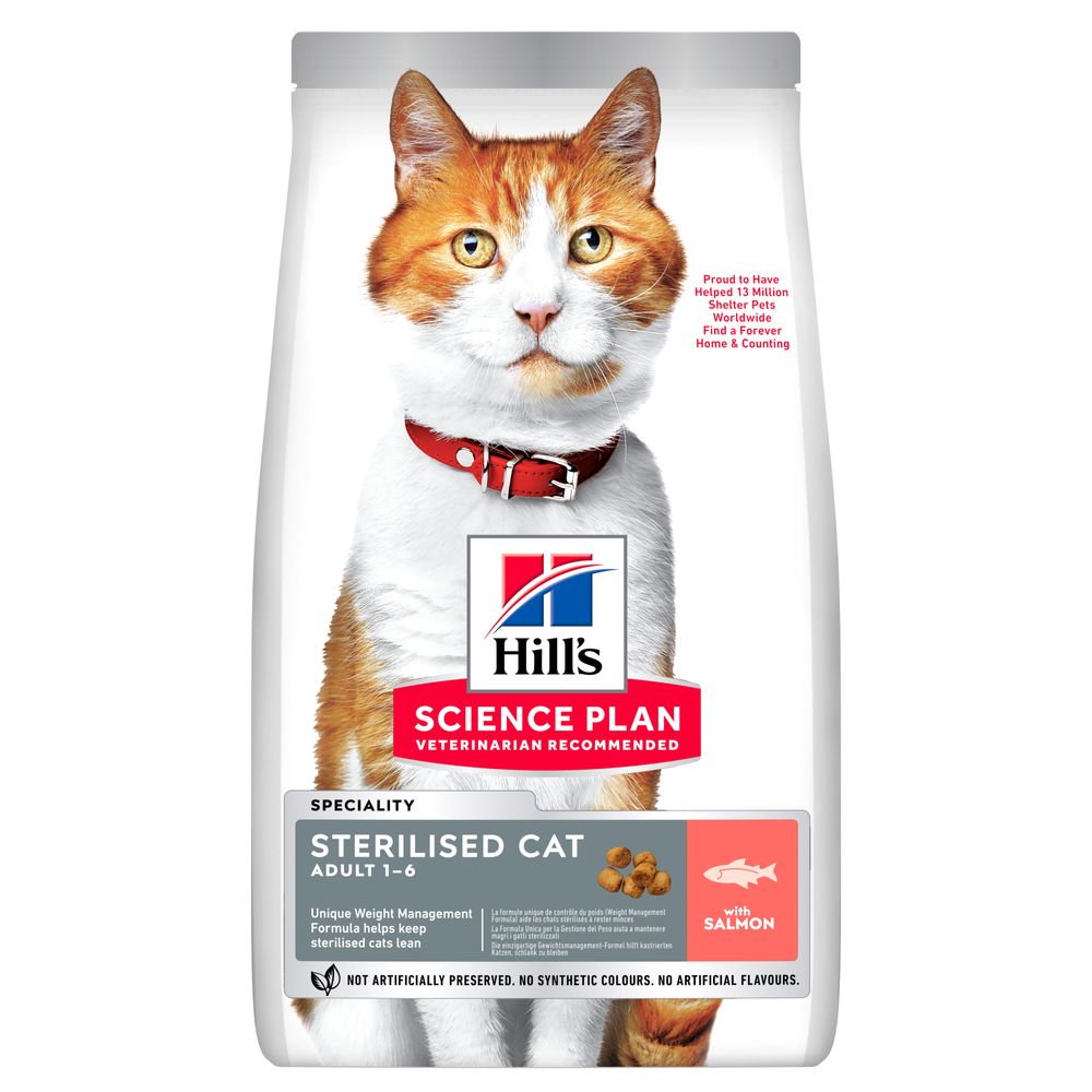 1,5kg Hill's Science Plan Adult Sterilised lazac száraz macskatáp