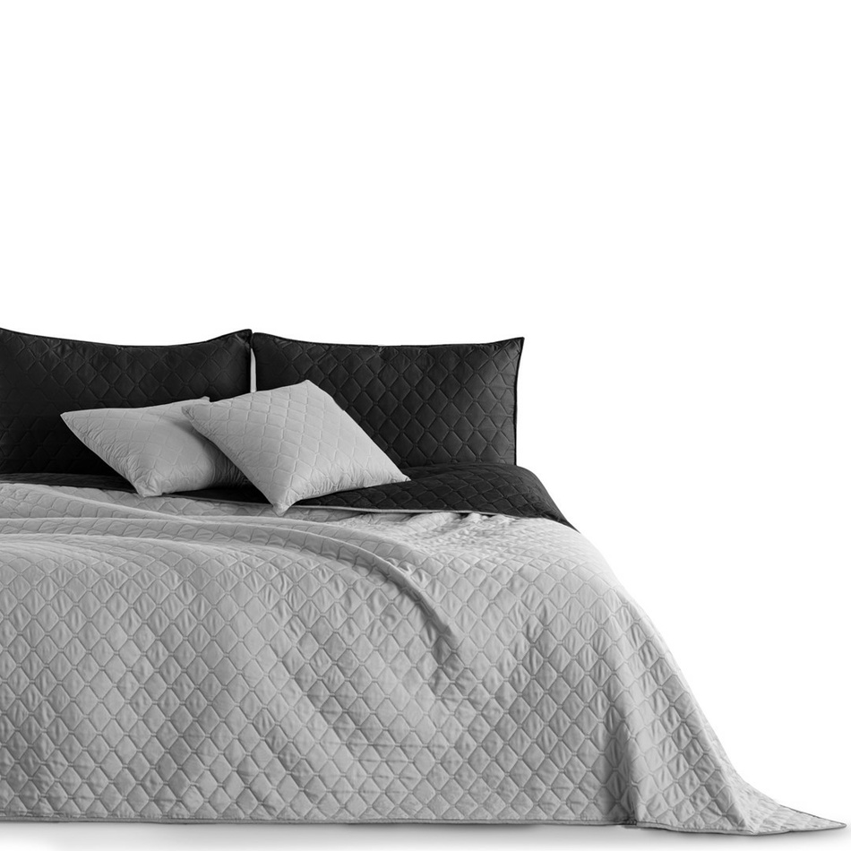 DecoKing Axel ágytakaró szürke/fekete, 170 x 210 cm