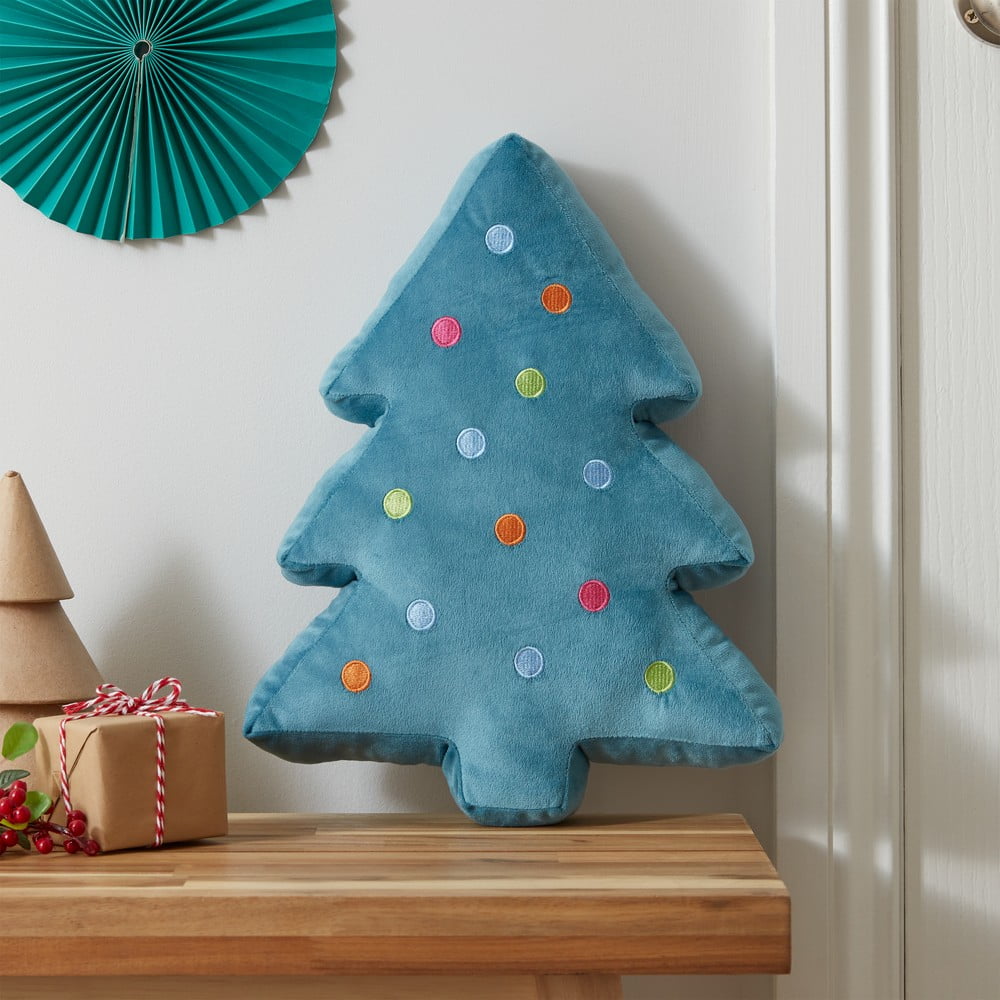 Bársony díszpárna karácsonyi mintával 34x40 cm Christmas Tree – Catherine Lansfield