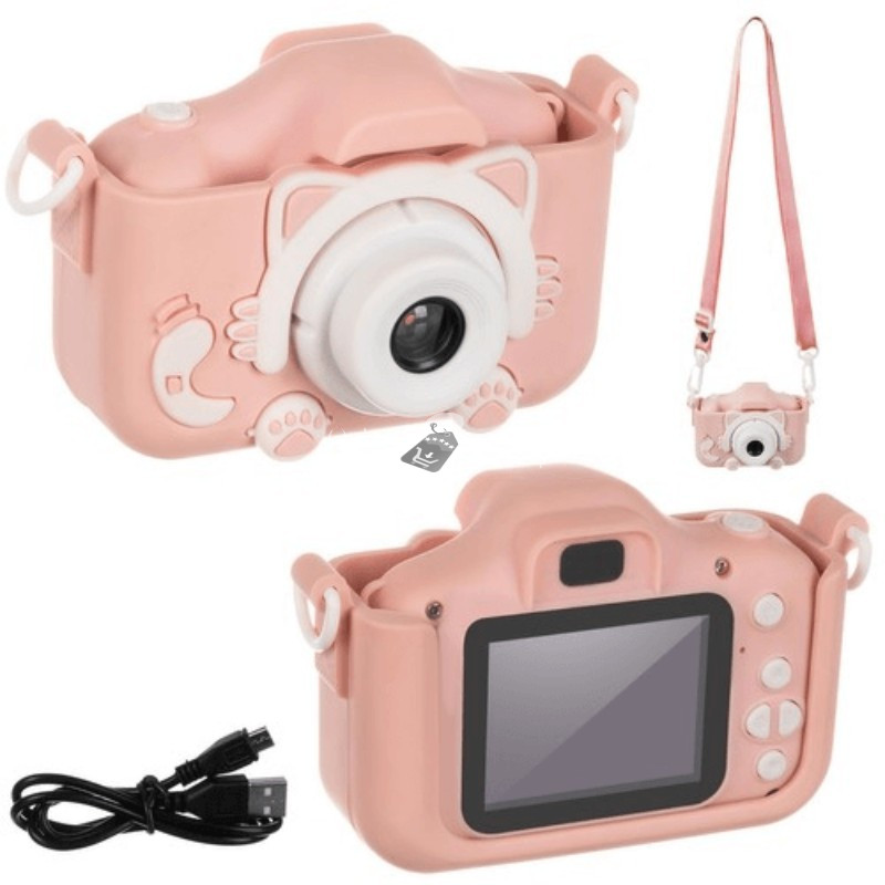 Kruzzel - Digitális kamera gyerekeknek (1080p) - Pink