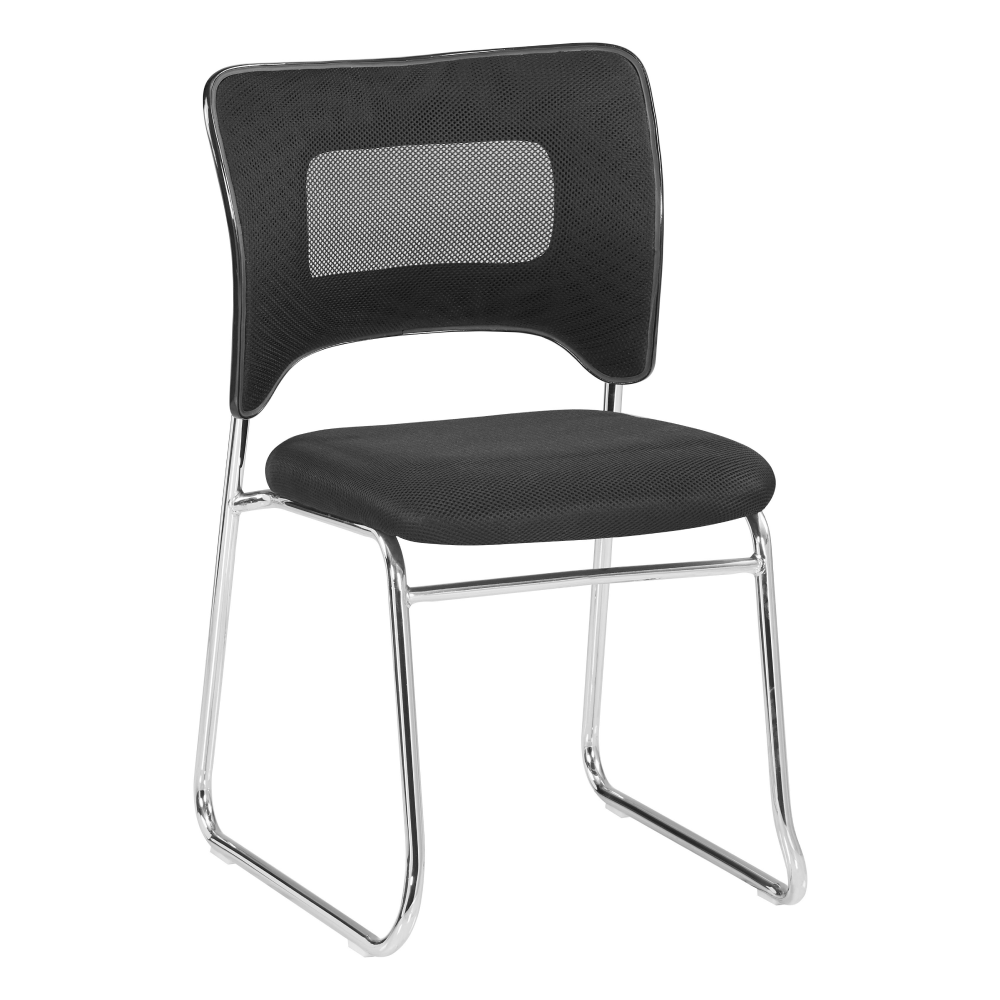 Rakásolható szék, fekete/króm, DELOS