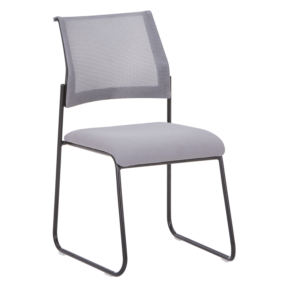 Rakásolható szék, szürke/fekete, BARIS