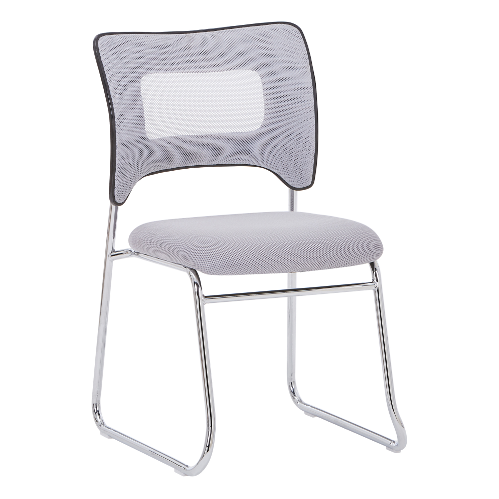 Rakásolható szék, szürke/króm, DELOS