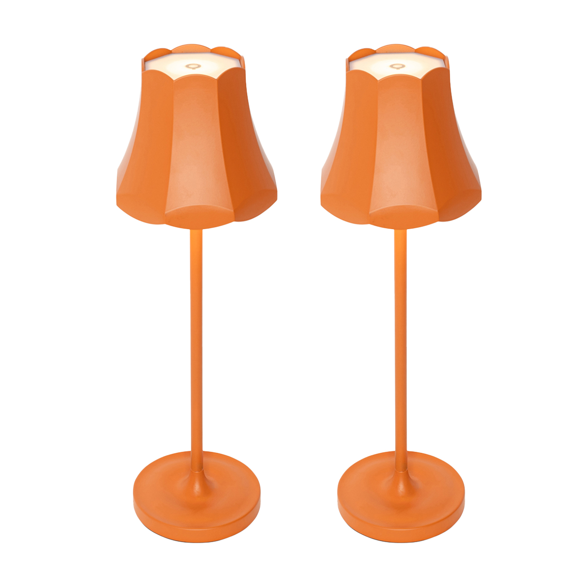 2 db retro asztali lámpa készlet narancssárga újratölthető IP44 - Granny