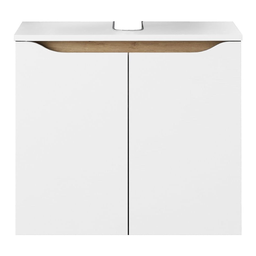 Fehér alacsony fali szekrény mosdókagyló nélkül 60x53 cm Set 857 – Pelipal