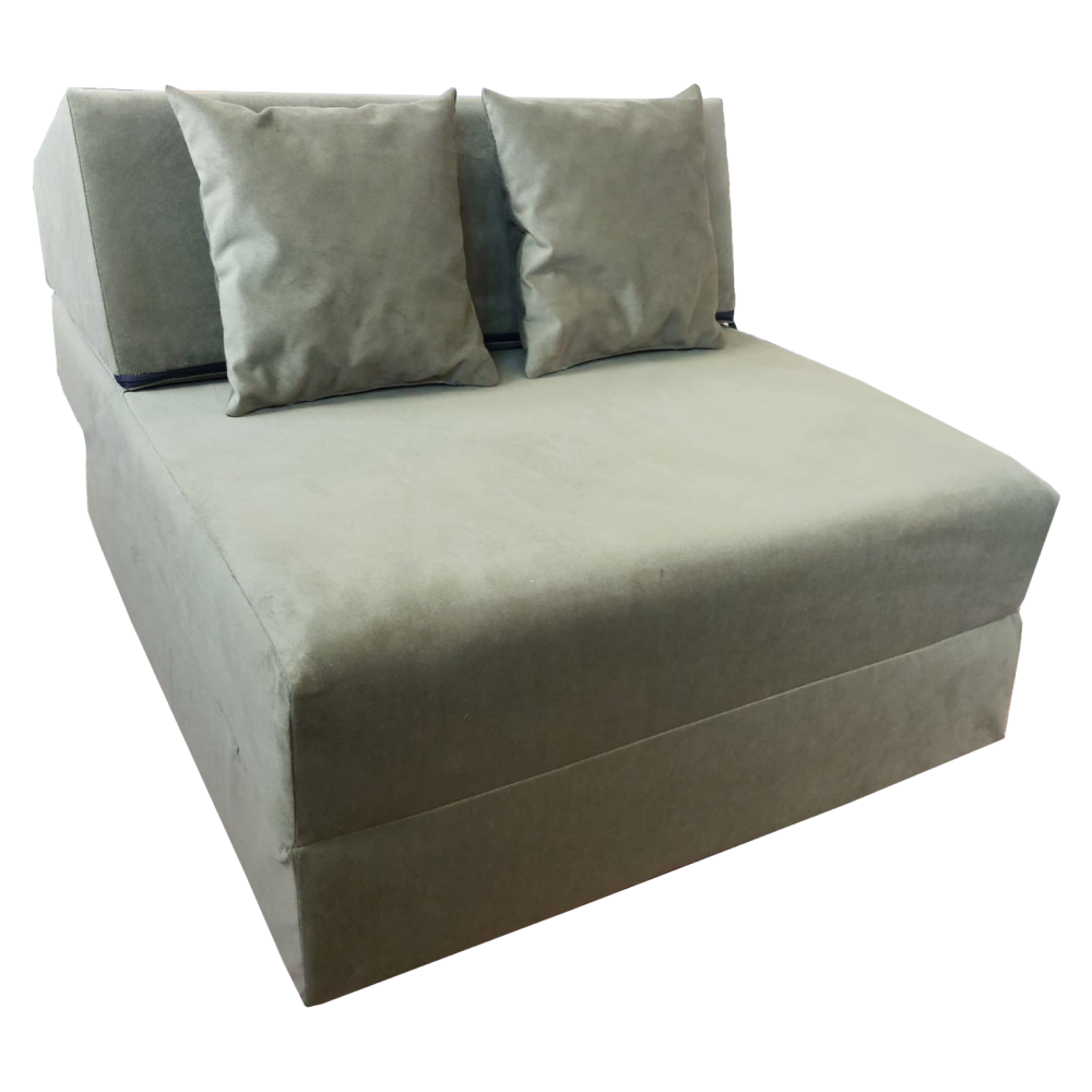 Összecsukható matrac/fotel, 2v1, olivazöld, PELOS
