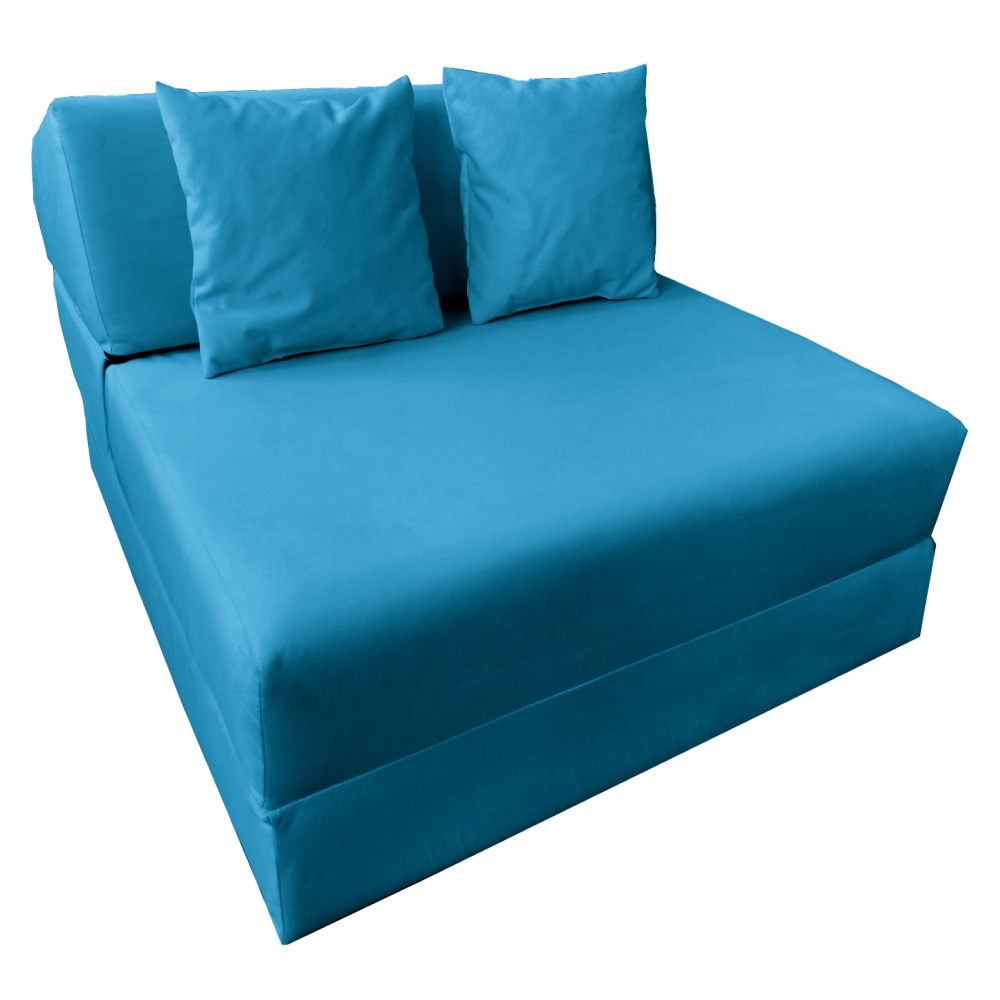 Összecsukható matrac/fotel, 2v1, petróleumzöld, PELOS