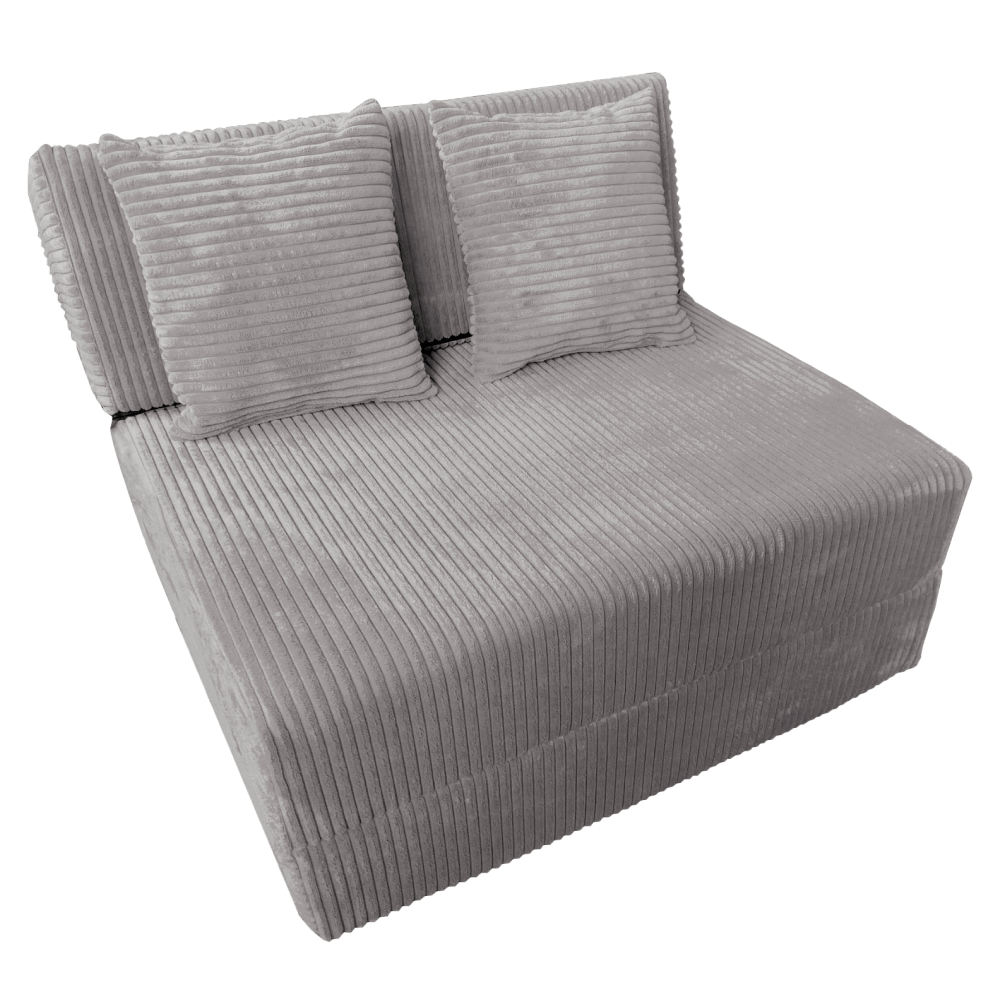 Összecsukható matrac/fotel, 2v1, szürke, PELOS
