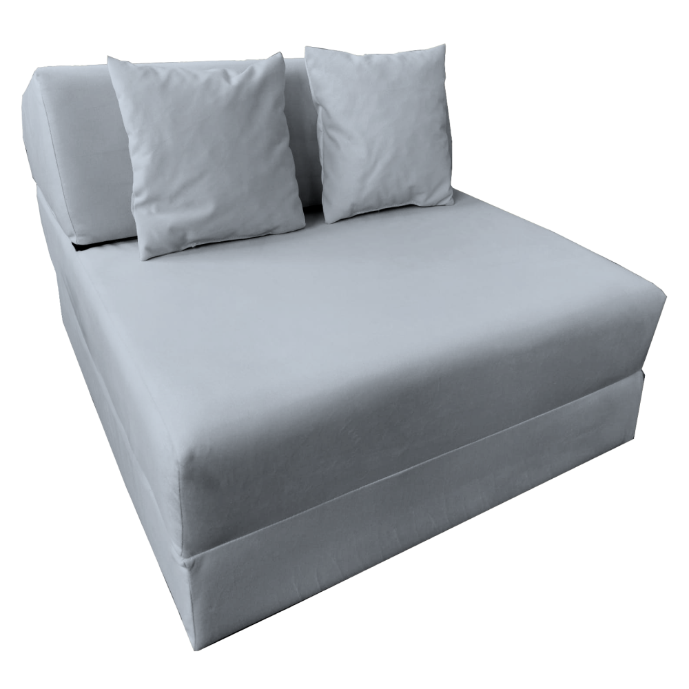 Összecsukható matrac/fotel, 2v1, világosszürke, PELOS
