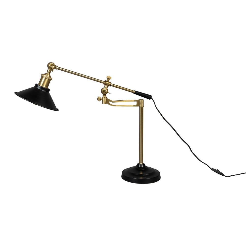 Fekete-aranyszínű asztali lámpa (magasság 50 cm) Penelope – Dutchbone
