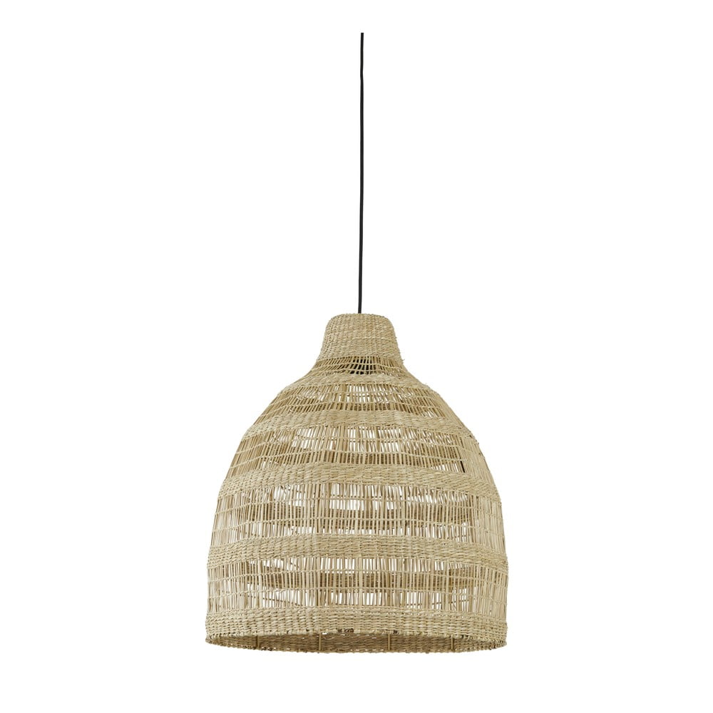 Natúr színű függőlámpa tengerifű lámpaernyővel ø 50 cm Sagar – Light & Living