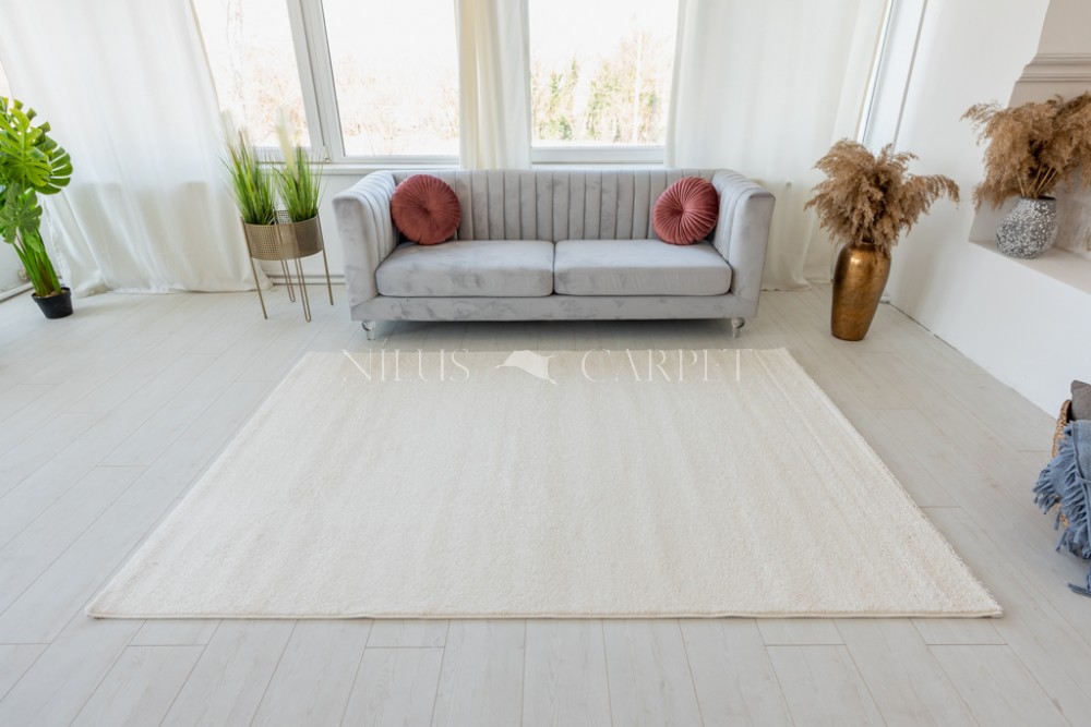 Promo egyszínű (Cream) szőnyeg 120x170cm Krémes fehér