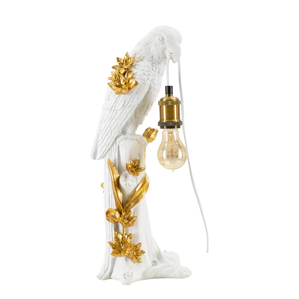 Fehér-aranyszínű asztali lámpa (magasság 50,5 cm) Parrot – Mauro Ferretti