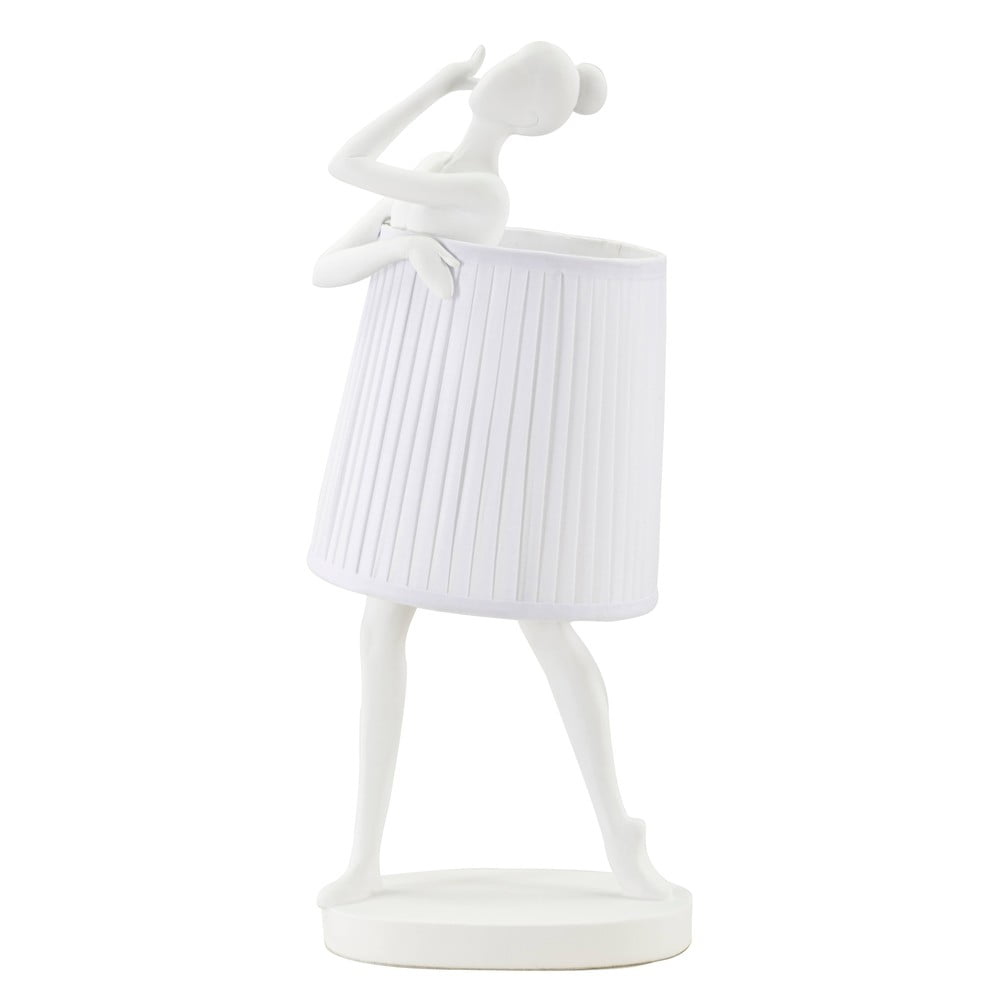Fehér asztali lámpa textil búrával (magasság 62,5 cm) Ballet – Mauro Ferretti