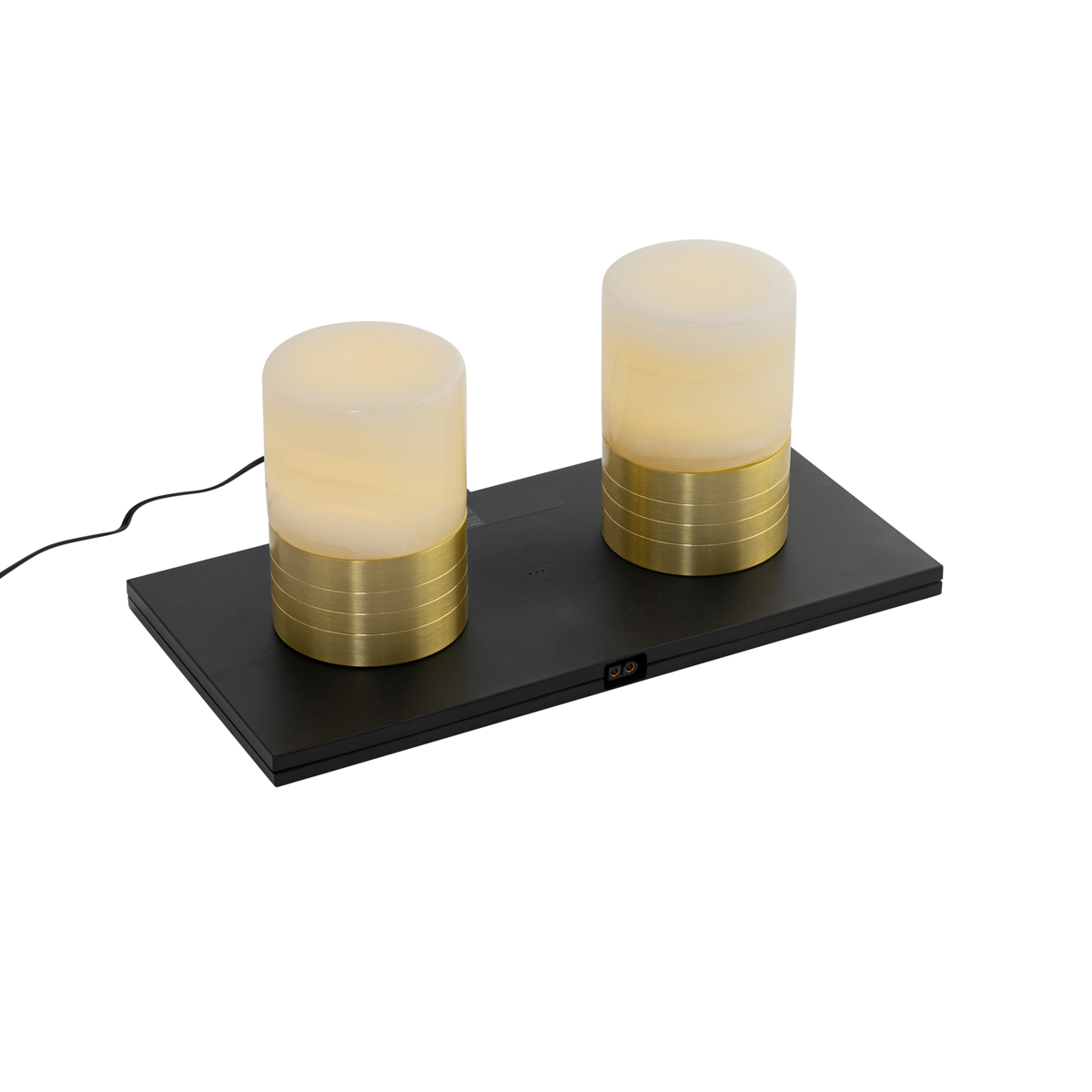 Set van 2 tafellampen goud RGBW oplaadbaar - Alessia