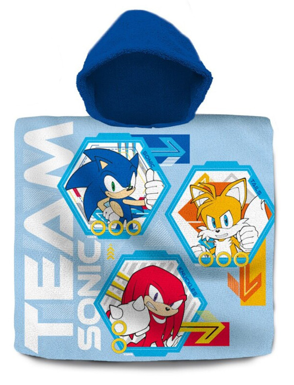 Sonic a sündisznó Team strand törölköző poncsó 60x120 cm
