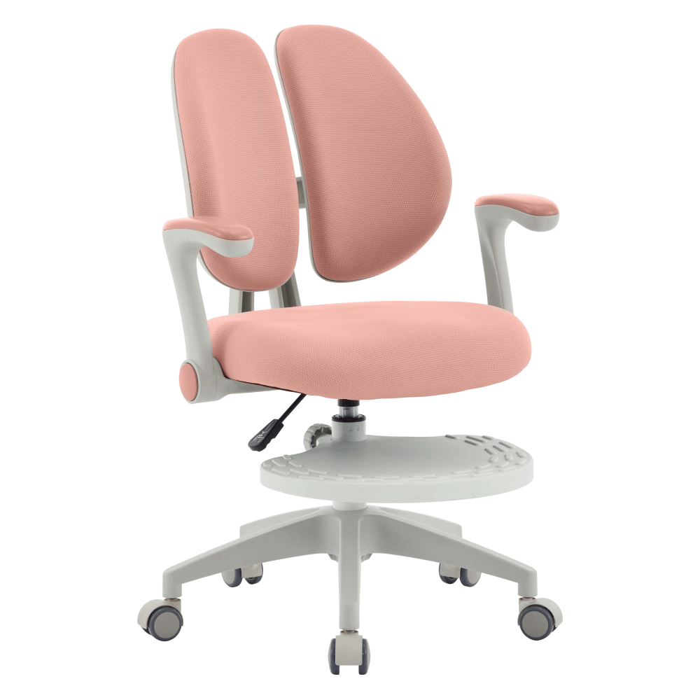 Növekvő szék lábtartóval, rózsaszín/szürke, DAREK